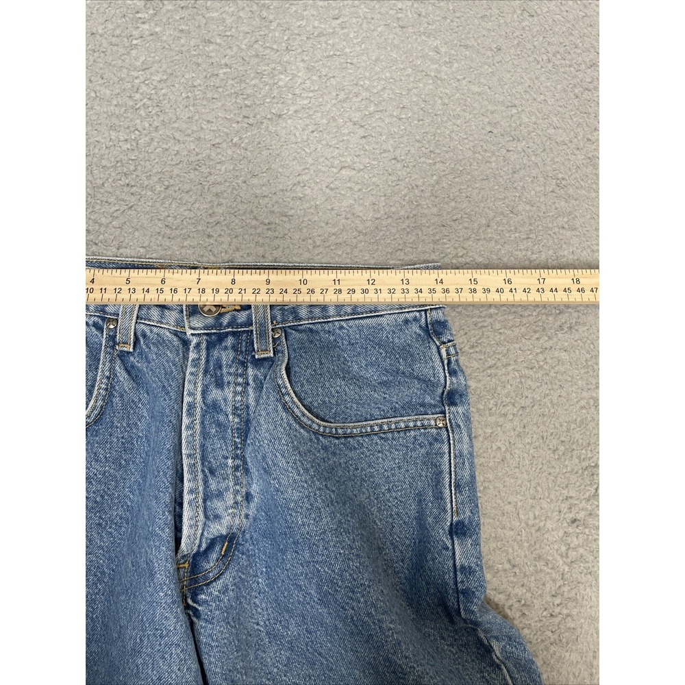 Vtg 90s Dr Martens AirWair Men 29 Super Baggy Butterfly Button Denim Jean Shorts - Picture 11 of 15